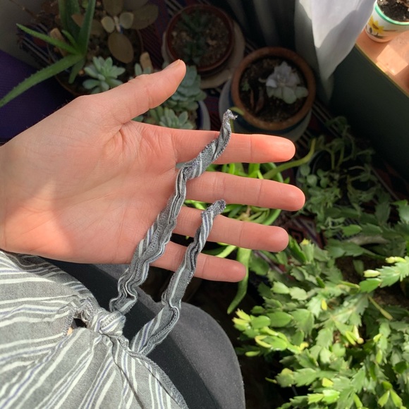 Anthropologie Lavender Field V Neck Striped Shirt - Picture 5 of 8